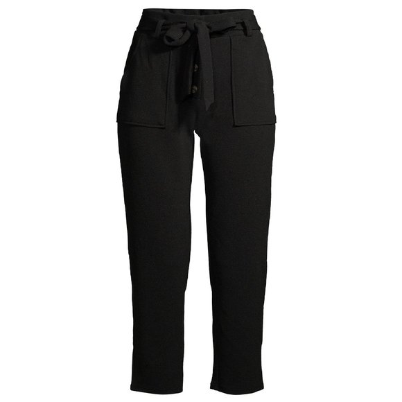 Button Front Pant w/ Tie Belt - Juniors - Picture 1 of 4